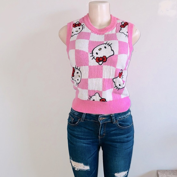 Hello Kitty Sanrio Sweater Vest - Picture 1 of 5